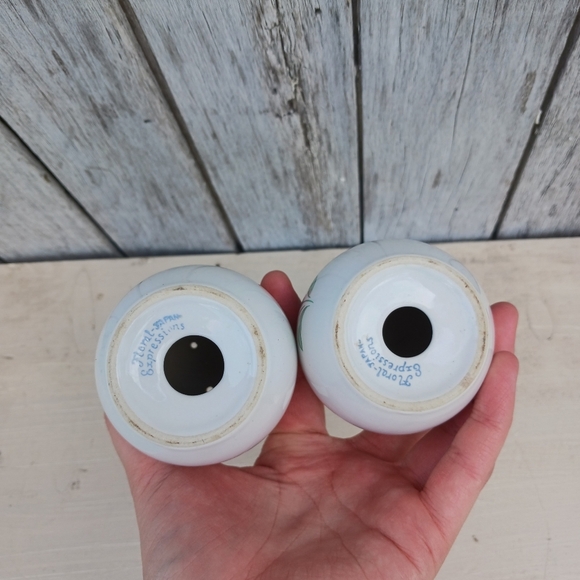 Floral Expressions By Hearthside Japan Salt & Pepper Shaker Set Pattern No Plugs - Picture 6 of 8